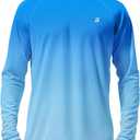 Roadbox Mens UPF 50+ UV Sun Protection Shirts Outdoor Long Sleeve SPF Rash Guard for Fishing Hiking Swimming Running Small