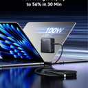 INIU USB C Charger Block, 100W GaN Fast Charging, 3-Port Compact Foldable Travel Charger with Type C Cable, Power Adapter for Mac Book Air Pro 15 14 M3, iPhone 17 16 Pro Max Samsung S26 S24, Switch 2