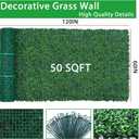 Yangrass Artificial Boxwood Greenery Wall Roll, 60"x120" in 1pcs (50 sqft)