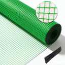 Temporary Fence Plastic Mesh Fencing, 4FT x 100FT Garden Bird Netting Safety Fence Snow Fence, Construction Fencing for Deer, Pet, Rabbits, Chicken, Dogs, Animal Barrier, Green