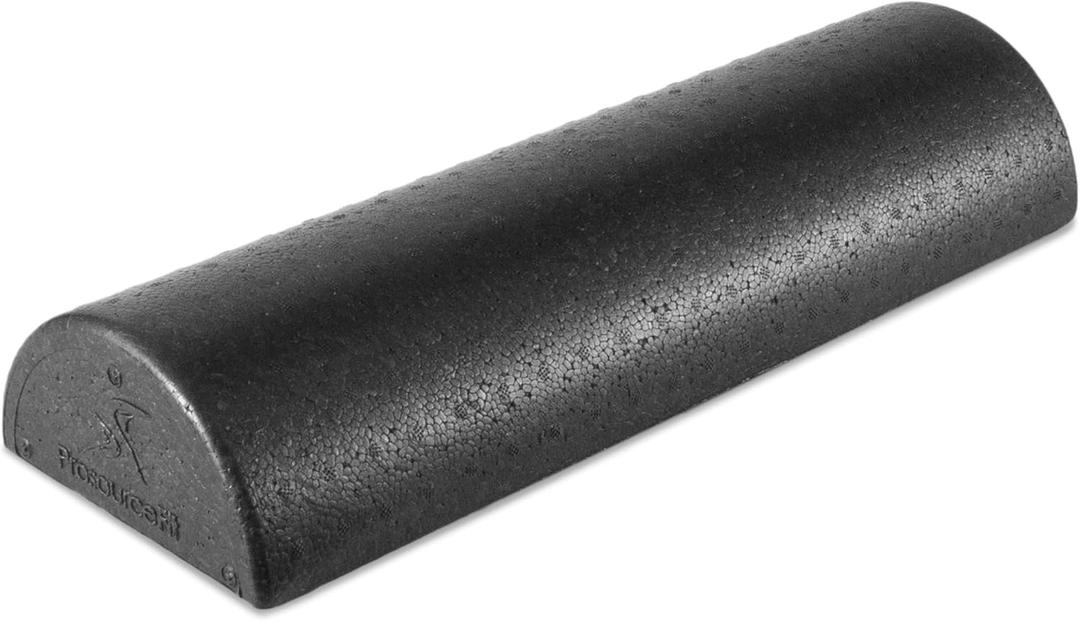 ProsourceFit High Density Foam Rollers - inches long. Firm Full Body Athletic Massager for Back Stretching, Yoga, Pilates, Post Workout Trigger Point Release (Black - 18" X 3")