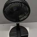 Primevolve Battery Operated Fan,Portable Rechargeable USB Floor Table Desk Fan with Adjustable Height, 4 Speed Settings Pedestal Fan for Bedroom Camping Travel,Black 7.7"