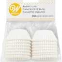 Wilton Mini Baking Cups - Use Mini Baking Liners for Baking Cupcakes or Muffins, Ideal for Holiday Candy and Nuts Too, White, 1.25-Inch Diameter, 350-Count