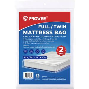 2 PK Twin/Full Mattress Bags for Moving Storage,Waterproof Plastic Full Size Mattress Cover for Moving,Clear Plastic Mattress Protector 2 PK Twin/Full Mattress Bags for Moving Storage,Waterproof Plastic Full Size Mattress Cover for Moving,Clear Plastic Mattress Protector