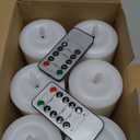 Flameless Candles Battery Operated with Remote and 2/4/6/8 H Timer, 6pcs Flickering Fake Electric Candles for Festival Wedding Home Party Decor (D3 x H 6") (White)