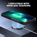 Diaclara Designed for iPhone 13 Pro Max Case, [with Privacy Screen Protector] [Anti Spy] [Military Grade Drop Protection] Heavy Duty Full-Body Shockproof Phone Case, Black