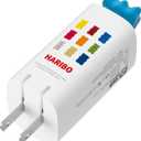 Haribo 65W GaN Wall Charger, PD & QC 3.0 Fast Charging Block, 3-Port USB-C/USB-A Adapter, Gummy Bear Style for iPhone, Galaxy, Pixel, iPad, Earbuds, Switch, Motorola, Kindle (Blue)