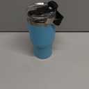 20oz Tumbler with Handle and Flip Straw Lid Double Wall Insulated Travel Coffee Mug Stainless Steel Vacuum Insulated Coffee Tumbler Cup for Hot and Cold Beverages,Leak-proof&BPA-free20oz,Baby blue