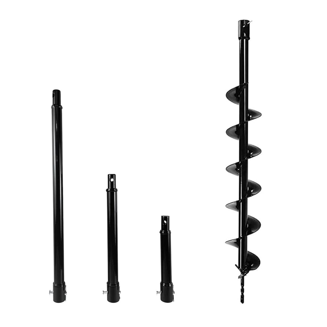 3pcs Extension Sets, 4"  31" Auger Bit for Earth Auger,Digger Post Holes Replacement Earth Digger Planting Drill Bit