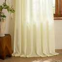 Pinch Pleated Sheer Curtains 84 Inch Length 2 Panels Set, Beige Semi Voile Sheer Curtains for Bedroom Living Room Pinch Pleated Soft Touch Light Filtering Drapes(Beige, 42 W x 84 L, 2 Panels)