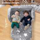 Little Dove 2-in-1 Toddler Couch, Toddler Couches that Fold Out, Glow in The Dark Kids Chair, Extra Wide Kids Couch, Comfy Kid Chairs, Convertible Couches to Lounger, Gifts for Girls & Boys, Star