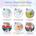 DIYGEMDOT 6 Pack DIY Paint by Numbers Kit for Adults & Beginners, National Park Scenery Easy Paint by Number Kits, 9.8 X 13.8 inches for Home Decor (Z005)