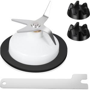 9704230 Blender Coupler with Spanner Kit Blender Blade, 4 Leaf With Rubber Gasket Seal for kitchenaid blender replacement parts, Part Number WP9704230 Compatible with KitchenAid KSB5 KSB3