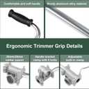 Weed Eater Handle - Ergonomic Weed Eater Attachments Aluminum Trimmer Grip Weedeater Handle with Bracket Clamp for Lawn Care, Landscaping, Yard Trimming