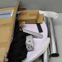 REDCAMP 24" Cocktail Table with Black Cover, Folding Round Bar Table Pub Table with Flip-Up Top for Parties Restaurant, 30" /45" Two Heights Adjustable