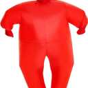 Morph Red Megamorph Kids Inflatable Costume, Funny Blow Up Bubble Suit For Kids, Red Inflatable Suit