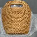 meekoo 1 Pack 6.2 L Handmade Rattan Wicker Champagne Ice Bucket with Removable Acrylic Liner Rattan Wicker Wine Beer Soda Bucket Outdoor Party Ice Tub Coastal Cooler Basket for Beach Coastal Decor (EXP 08/01/36)