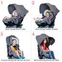 Baby Trend Cover Me 4-in-1 Convertible Car Seat, Vespa Built-in Canopy, 4-Stage Growth System, Plush Comfort Padding, Multi-Position Recline, EXP: 11/06/2035
