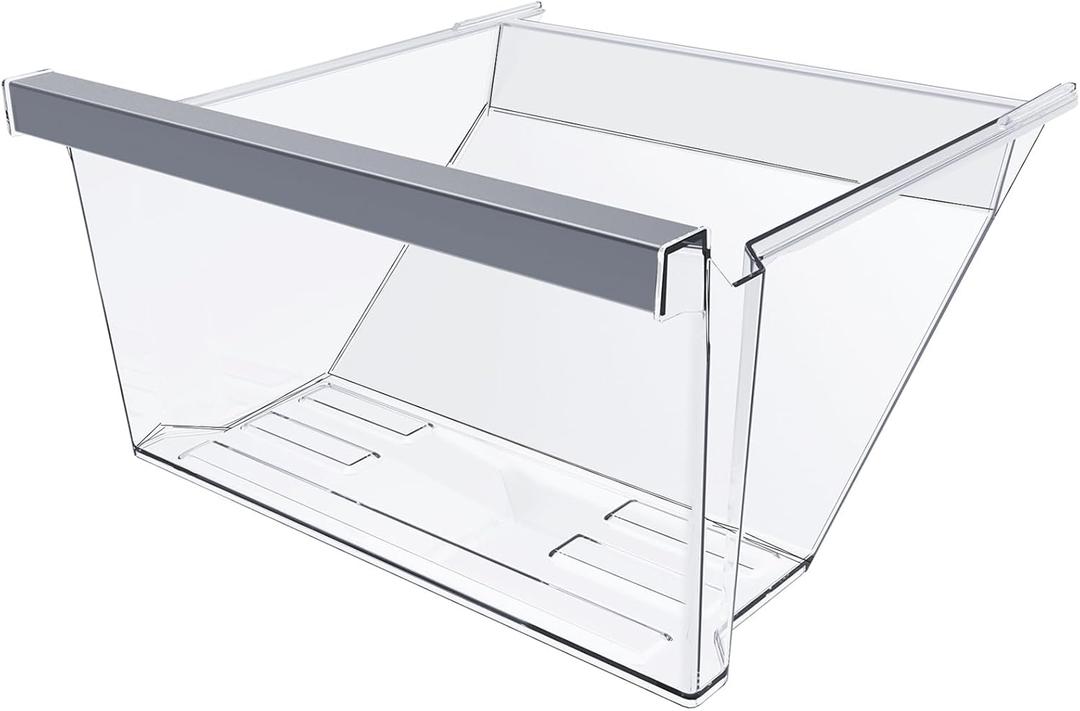 UPGRADED W11162446 Refrigerator Crisper Drawer Compatible with Whirlpool Refrigerator Drawer Replacement W11046495 Whirlpool Drawer Replacement WRS325SDHZ08 WRS321SDHZ01, WRS315SDHM08 Fridge Drawer