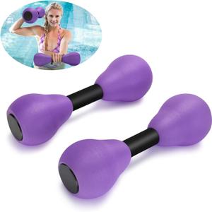 Carperipher Aquatic Dumbells,2Pcs Foam Water Weights Aerobic Exercise Fitness Equipment Dumbbells, Pool Resistance Swimming Training for Men/Women Weight Loss, Beginner Swimming Training