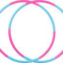 Liberry Kids Exercise Hoop, Detachable & Size Adjustable Toy Hoop, Professional Hoola Rings, Sport Gift in Blue, Pink