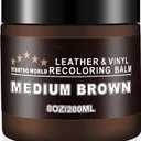 STARTSO WORLD Leather Recoloring Balm, Medium Brown Repair Kit for Furniture, Leather Dye, Color Restorer for Couches, Couch Paint | Repair, Restore, Faded Surfaces