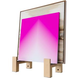 Wooden Art Canvas Holder, Wall-Mounted Painting Storage Rack with Non-Slip Pads, Protects Artwork, Canvas Board from Floor Stain, Ideal for Studios, Galleries, Artist Workshops (7.9"L x 1.9"W x 4.7"H)