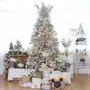 Sea Team 21-Pack Christmas Ball Ornaments with Strings, 80mm/3.15-Inch Large Size Baubles, Shatterproof Plastic Christmas Bulbs, Hanging Decorations for Xmas Tree, Holiday, Wedding, Party, Champagne