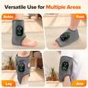 WoloyHeatie Cordless Foot Massager for Neuropathy, 3000mAh Rechargeable Ankle Heating Pad with Massage for Circulation, Foot Ankle Pain Relief Massager, Gray