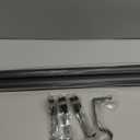 Ivilon Window Treatment Curtain Rod - Square Finials, 1 1/8 in Rod, 72 to 144 Inch, Antique Black