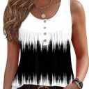 Zeagoo Tank Top for Women 2026 Summer Loose Fit Sleeveless Pleated Flowy Floral Tunic Dressy Blouse (L)