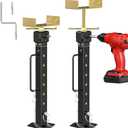 2025 Upgraded RV Slide Out Supports 2 Pcs(Allow Electric Drill Adjust) RV Stabilizer Jacks for Camper and Travel Trailer, Supports Up to 5,000 lbs and Adjustable from 26" to 52", Aluminum Gear Box