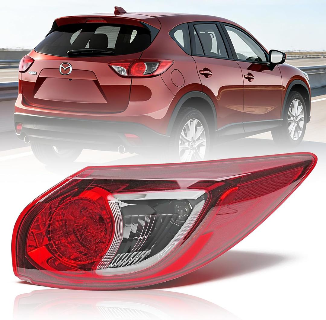 Right Outer Tail Light Assembly for 2013-2016 Mazda CX-5, Passenger Side Back Taillight Assembly, OE Style Brake Lamp with Bulb and Harness, Direct Replace #MA2805111
