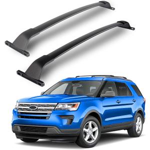 Heavy-Duty Aluminum Roof Rack Cross Bars Fit for Ford Explorer 2016-2019, 220LBS Crossbars Compatible with Roof Rails, Adjustable Low-Profile Design for Cargo Box, Kayak, Bike, and Luggage Carrier