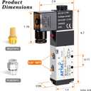 Pneumatic Solenoid Valve 1/4" NPT AirTAC 4V210-08 DC12V Single Coil Pilot-Operated Electric 2 Position 5 Way Connection Type Junction Box