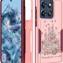 For Moto G Stylus 5G 2025 Case Women - Cute Girls Phone Cover Girly Aesthetic Design Flowers Castle Heavy Duty Protective Shockproof Military Grade for Motorola Moto G Stylus 5G 2025 Cases