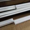 2 Pcs 22" x 36" Entry Door Frame Only Replacement Kit, 1 Lite for 1" Glass (Not Included), Exterior Front Door Glass Insert Kit White Window Grille Inserts Replacement