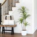 YEPDIN Artificial Dracaena Plants Indoor, 4 ft Faux Tropical Floor Plants Indoor, Tall Fake Yucca Silk Tree in Pot, Artificial Trees for Home Office Decor Indoor Outdoor Housewarming Gift