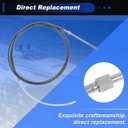 M66X10 Marine Boat Rack Steering Control Cable Black 1 Pcs, 17ft