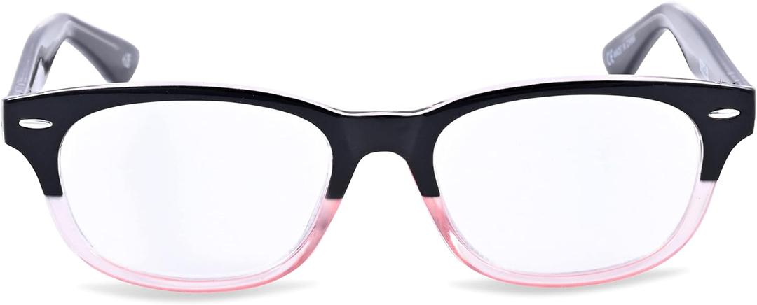 Reading Glasses for Women and Men | Stylish Durable and Comfortable Readers (Black-light Pink)