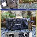 Heated Cat House for Outside, Waterproof Awning & Escape Door Heated Cat Houses for Indoor/Outdoor Cats in Winter, Elevated & Insulated Outdoor Cat Shelter for Feral Cat(Black Camo, 25.2"x16.5"x13")