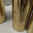 MyGift Tall Modern Brass Tone Metal Cylinder Centerpiece Flower Vases, Set of 3 - Large, Medium, Small Sizes, Handcrafted in India