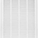 EZ-FLO 32"x 22"  Inch (Duct Opening) Return Air Vent Cover for Wall or Ceiling, Solid Steel Return Air Filter Grille, HVAC Vent Cover, White, 61671