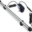 15 Inch LED Aquarium Light, 8W Fish Tank Light Underwater Light Submersible Crystal Glass Lights, 9.2ft/2.8m Long Wire Length, White