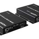 200M KVM IP Extender, Over RJ45 cat5e/6 1080P HDMI USB KVM Ethernet Extender one to Many by Gigabit Switch for PC DVR Loptop Support Mouse Keyboard Support Touch Screen Function (TX + RX)
