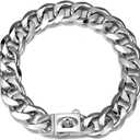 23mm High Polished Metal Cuban Link Chain Collar with Latch Closure - Ultra Lightweight & Durable - Sizes (12-26) - Perfect for Dogs & Fashion Accessories (20 Inch)