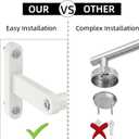 KLJKPA White 24 Inch Bathroom Towel Bar, Towel Racks for Bathroom Wall Mounted Hanging Bath Towels, Stainless Steel Single Towel Rod Holder