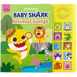 Baby Shark Animal Songs 10 Button Sound Book | Learning & Education Toys | Interactive Books for Toddlers 1-3 | Gifts for Boys & Girls
