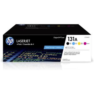 HP 131A Black, Cyan, Magenta, Yellow Toner Cartridges | Works with LaserJet Pro 200 Color M251, LaserJet Pro 200 Color MFP M276 | CF210AQ1