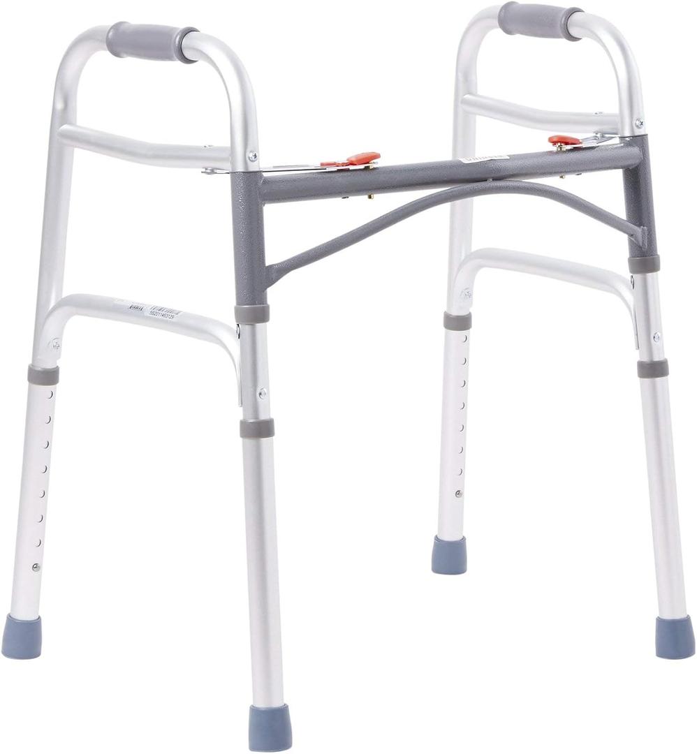 McKesson Junior Folding Walker for Children, Adjustable Aluminum Frame - Pediatric Medical Walking Aid - 350 lbs Weight Capacity, 1 Count